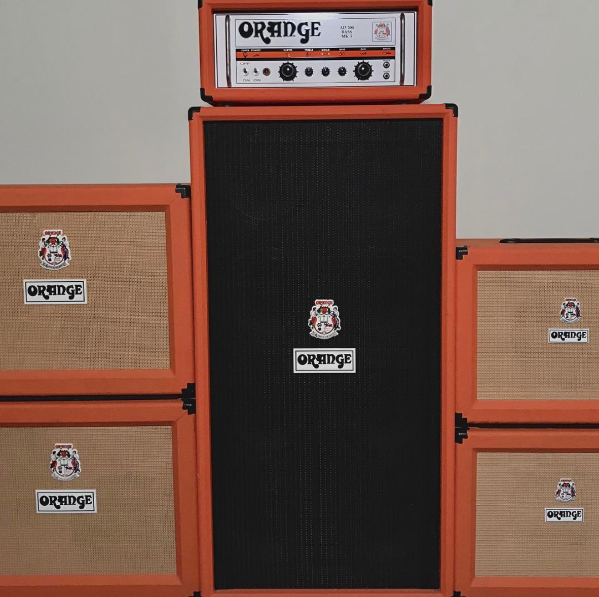 Stack of Orange Amps