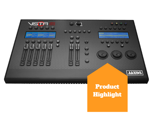 Picture of a product highlight of a  lighting mixer called the Jands Vista S1