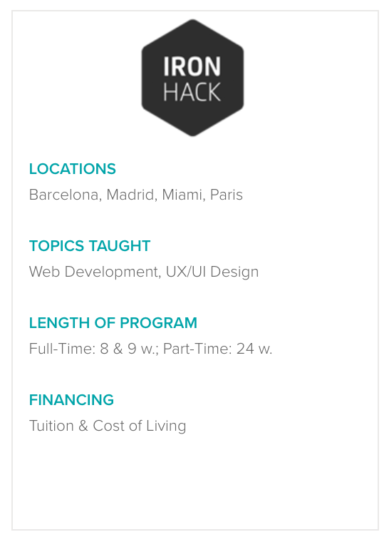 IronHack Program Details