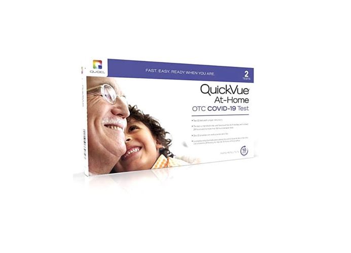Quidel QuickVue at-Home OTC COVID-19 Test Kit, Self-Collected Nasal Swab Sample, 10 Minute Rapid Results - Single Kit