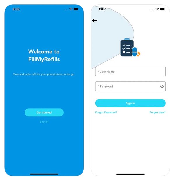 Fill My Refills App Preview