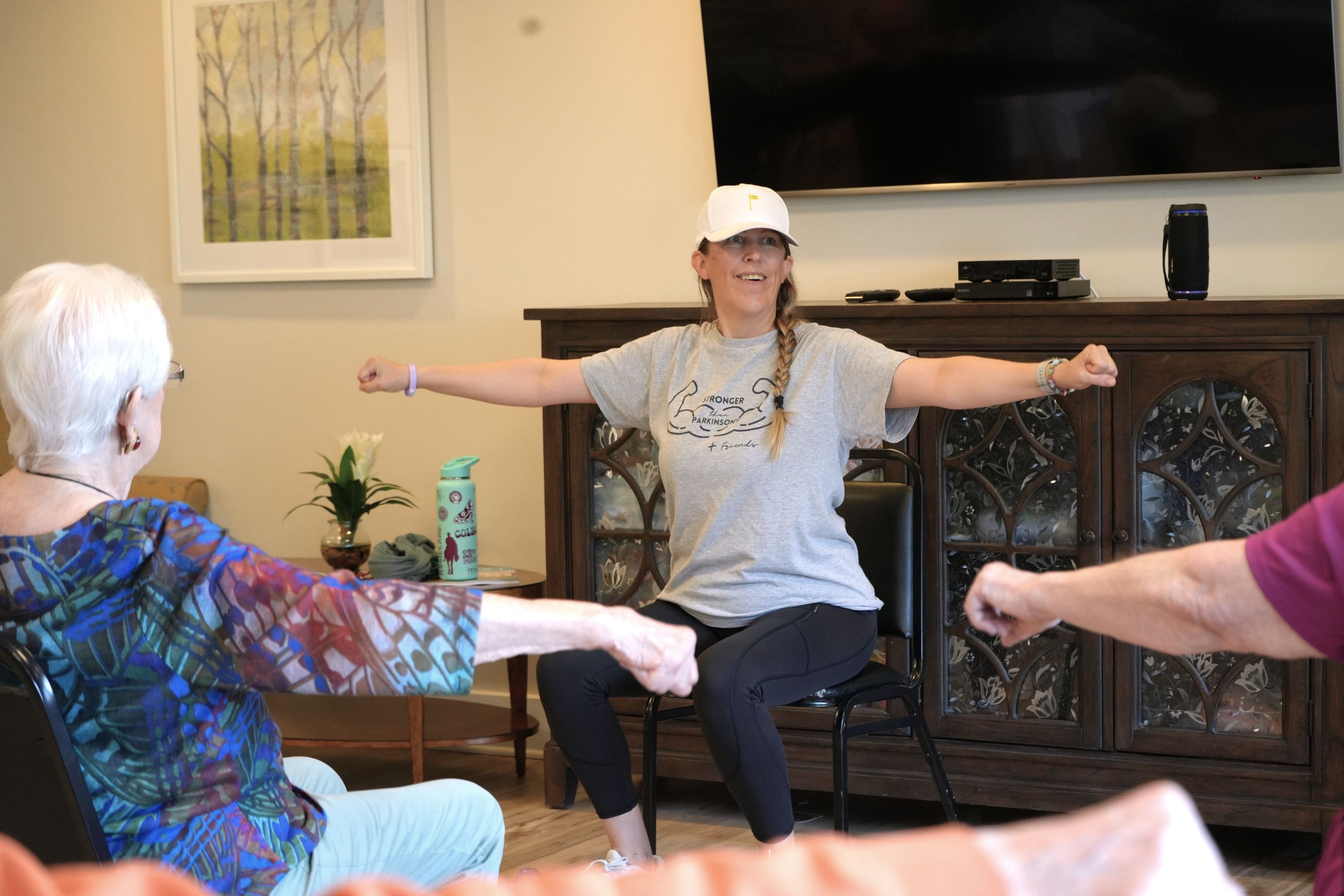 Stretching with Lauren.JPG