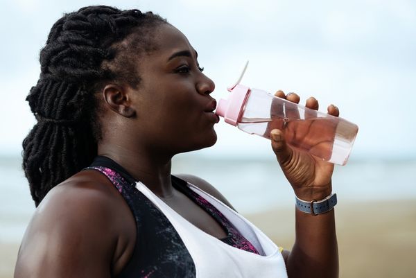 Woman drinking water Diabetic Care
