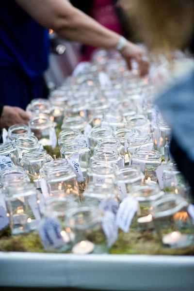 Lots of little mason jars! event decor small mason jars
