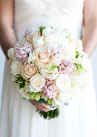 White and pink roses for bridal bouquet. wedding planners rose floral bouquet
