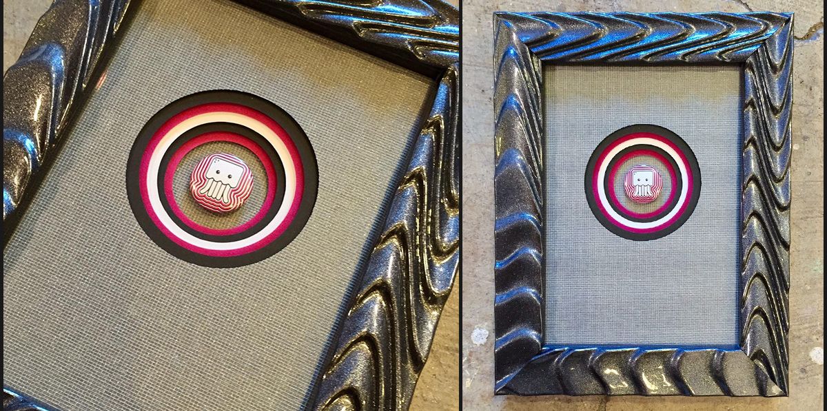 depth is introduced by layering 6 mats, a real bullseye for design. playful matting