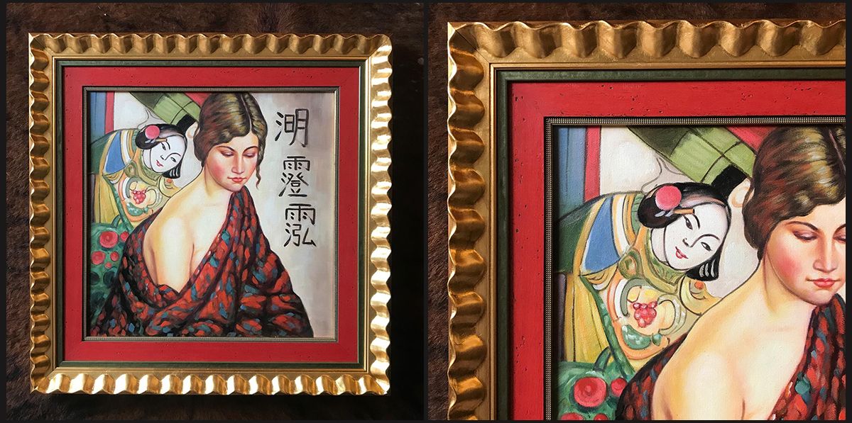 4 layers of frame precisely match the painting Canvas