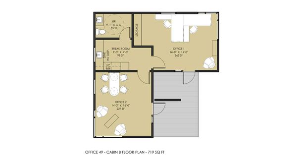 FLOORPLAN FOR CABIN B