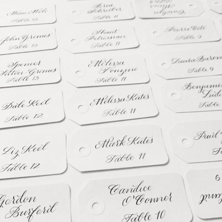 Copperplate Calligraphy Escort Cards