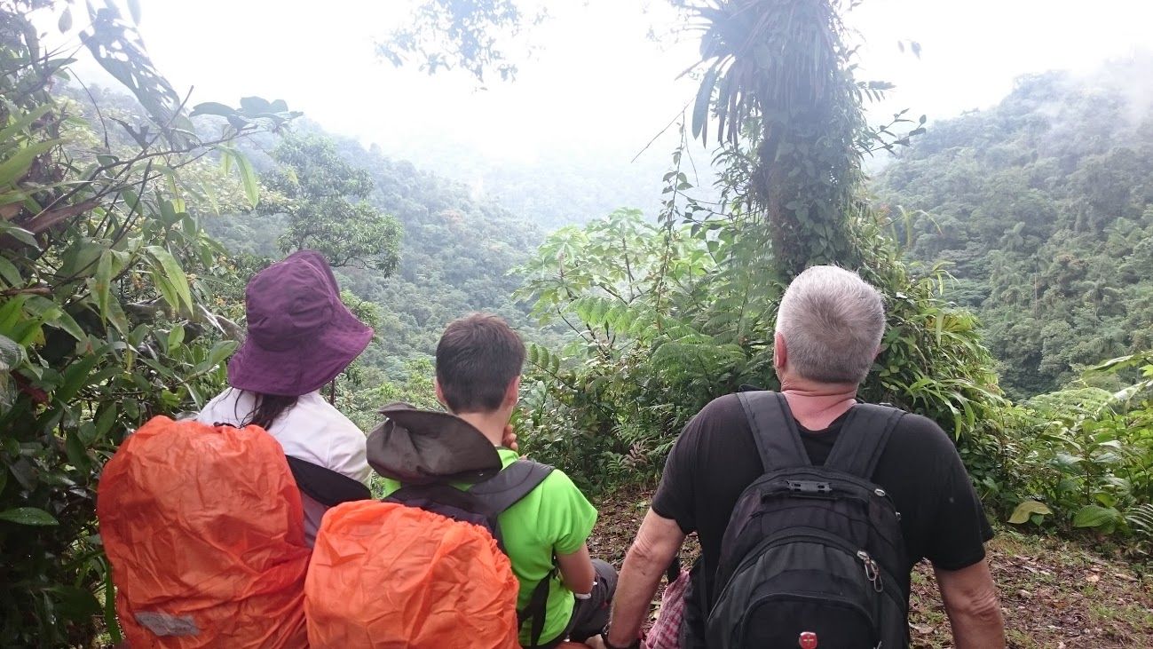 Family enjoying the view at La Danta Salvaje