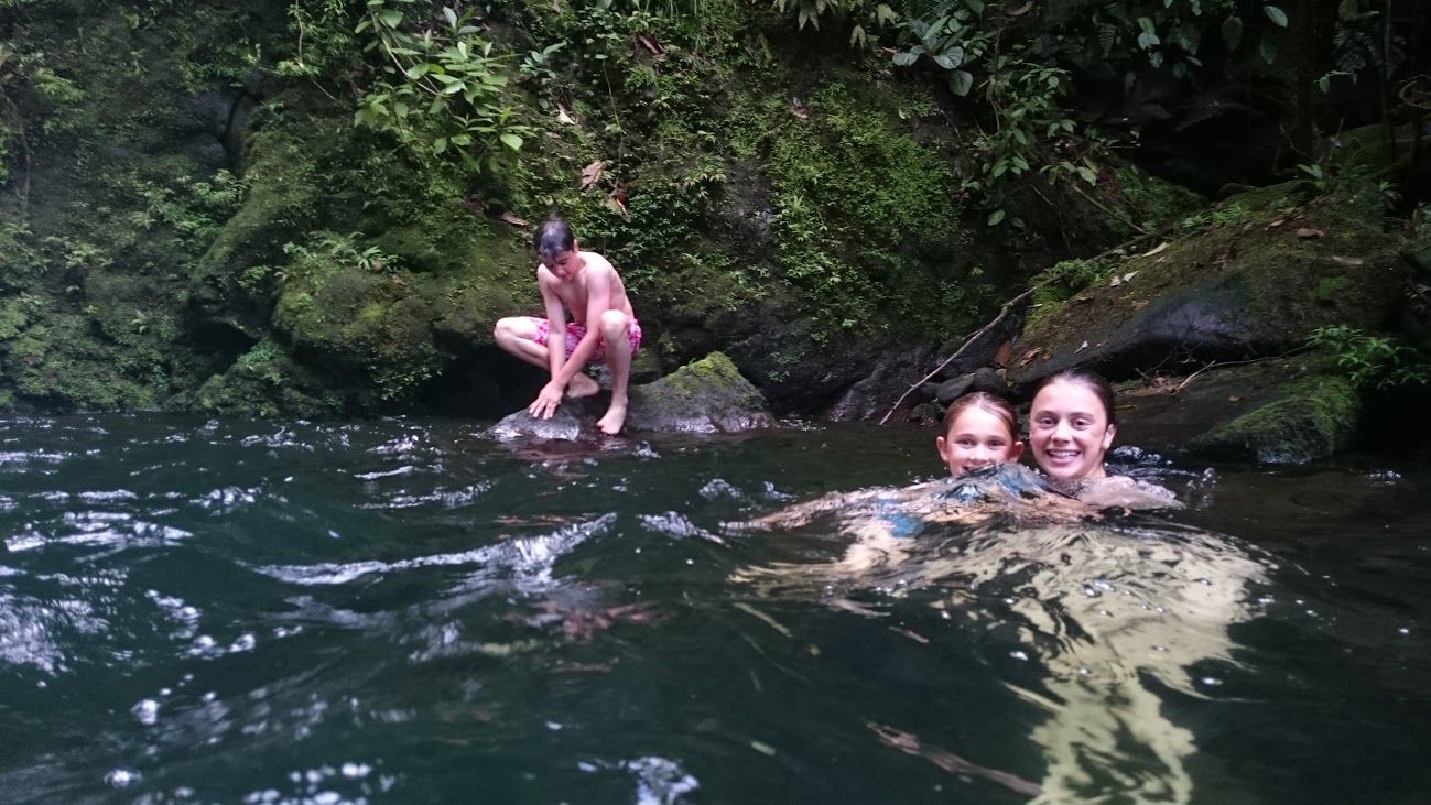 Swimming at La Danta Salvaje in the Costa Rican Rainforest