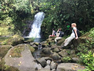 ecotourists relaxing