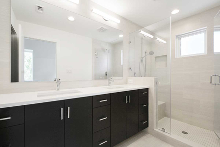 Riverside Homes - Copeland Court Black and White Bathrooms copeland court bathrooms
