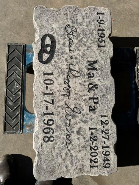 Engraved Companion Grave Stone