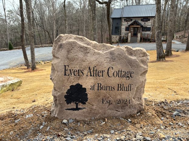 Custom Engraved Cottage Entrance Boulder Sign