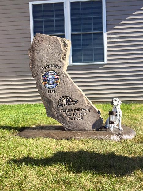 Custom Engraved Firefighter Memorial Stone