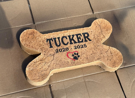 Bone Shaped Pet Memorial Stone