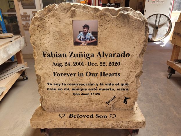 Engraved Memorial Stone Headstone