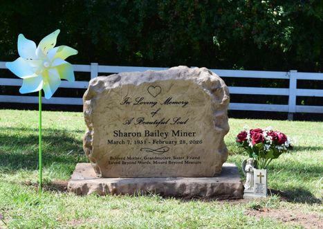 Custom Engraved Rock-Look Boulder Headstone – Angelopulos StoneCraft