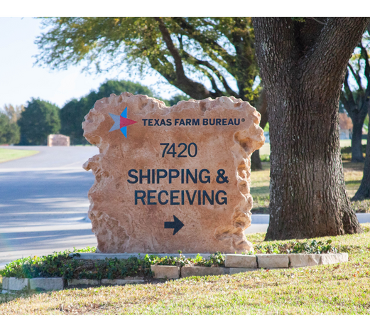 Engraved Shipping & Receiving Boulder Sig