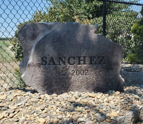 Custom Sanchez Family Name Established 2002 Outdoor Address Boulder Stone