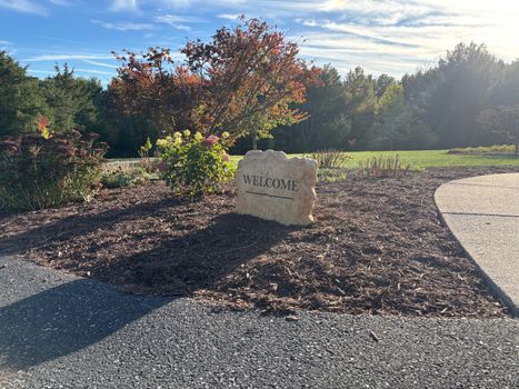 Outdoor Welcome Engraved Garden Boulder Landscape Entrance Marker
