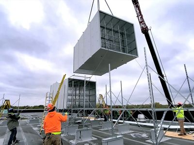 Outdoor Ductwork with Crane