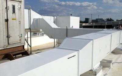 exterior hvac ductwork thermaduct weatherproof rooftop hvac ductwork