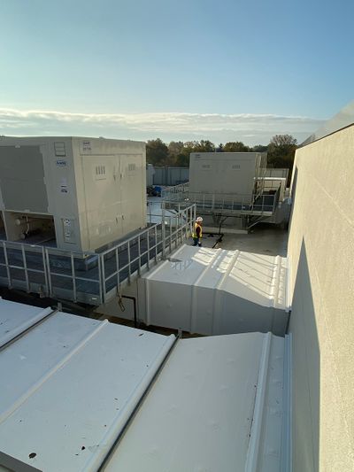 School Addition Ductwork Outdoors Thermaduct Thermaduct ductwork for school roofs