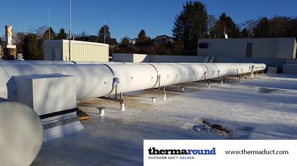 outdoor round duct thermaround thermaduct thermaround insulated spiral ductwork