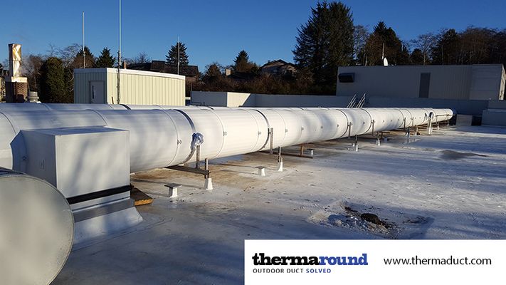 outdoor round duct thermaround thermaduct thermaround insulated spiral ductwork