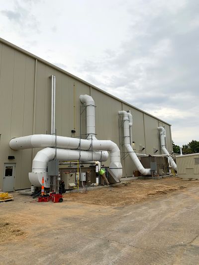 Exposed Ductwork System Round Thermaduct Ductwork