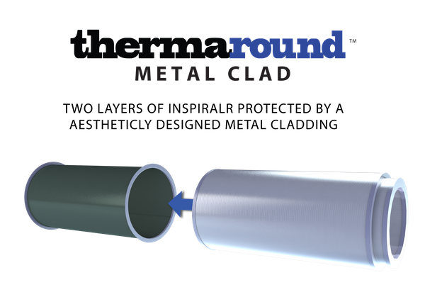 Thermaround Outdoor Ductwork Round KoolDuct Thermaround Ductwork with Metal Cladding
