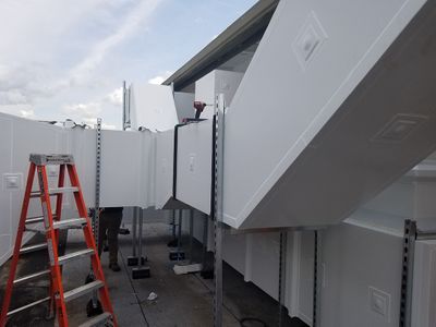 outdoor pre-insulated ductwork Rectangular insulated ductwork outdoors