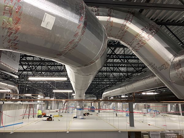 Pre-Insulated Spiral Ductwork System Indoor Commercial Industrial