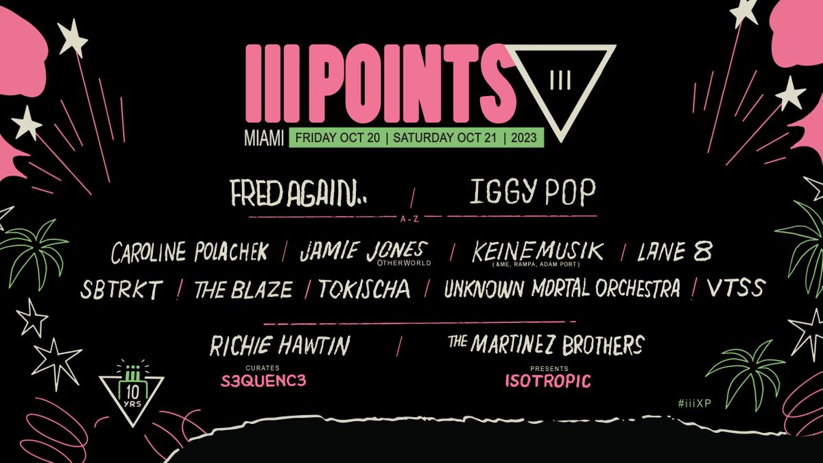III Points Festival Lineup: Fred Again, Iggy Pop, Caroline Polachek, Jamie Jones, Keinemusik, Laine 8 iiipmiami_2023_mk_fgt_2426x1365_r01.jpeg