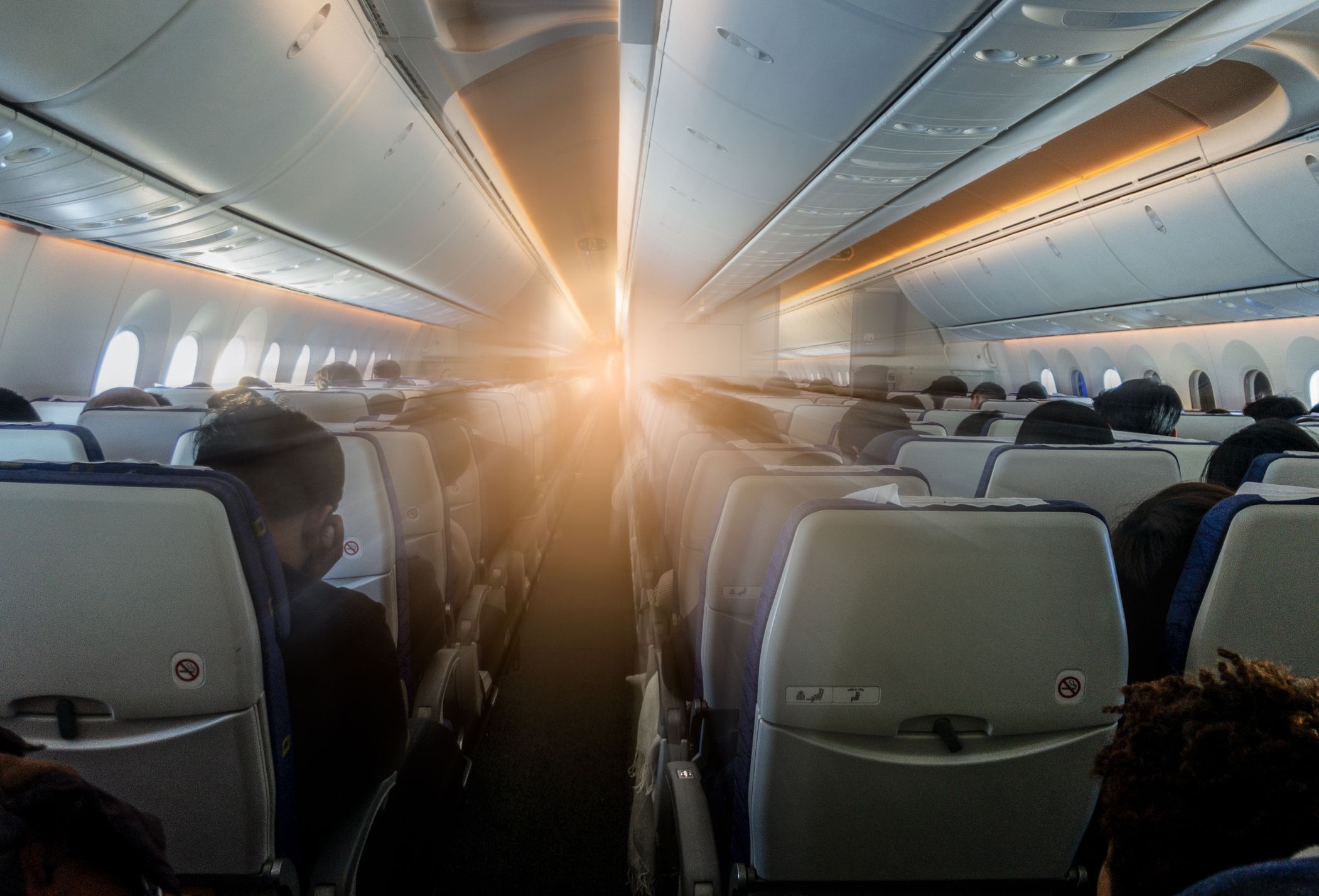 Image of the interior of an air plane Travel Vaccinations