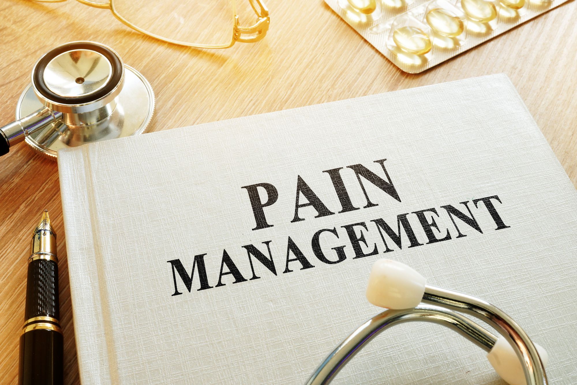 Book about Pain management. Chronic care management.