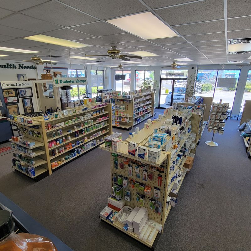 Parker's City Pharmacy overview of shelves Parker's City Pharmacy