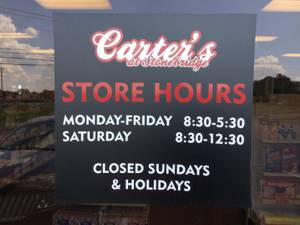 Carter's Drug Store at Stonebridge - Store Hours