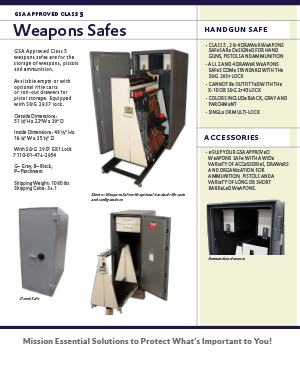 View PDF of  Weapons Safes