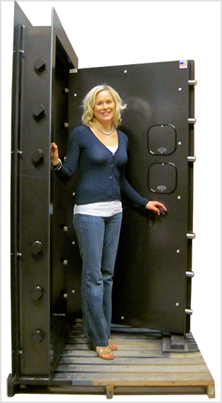 One inch thick solid steel door