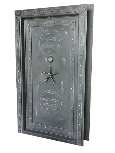 Custom Steampunk Vault Door with Top and Bottom Cutouts
