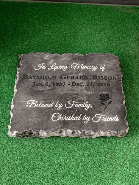 Memorial stones can come in all shapes and colours