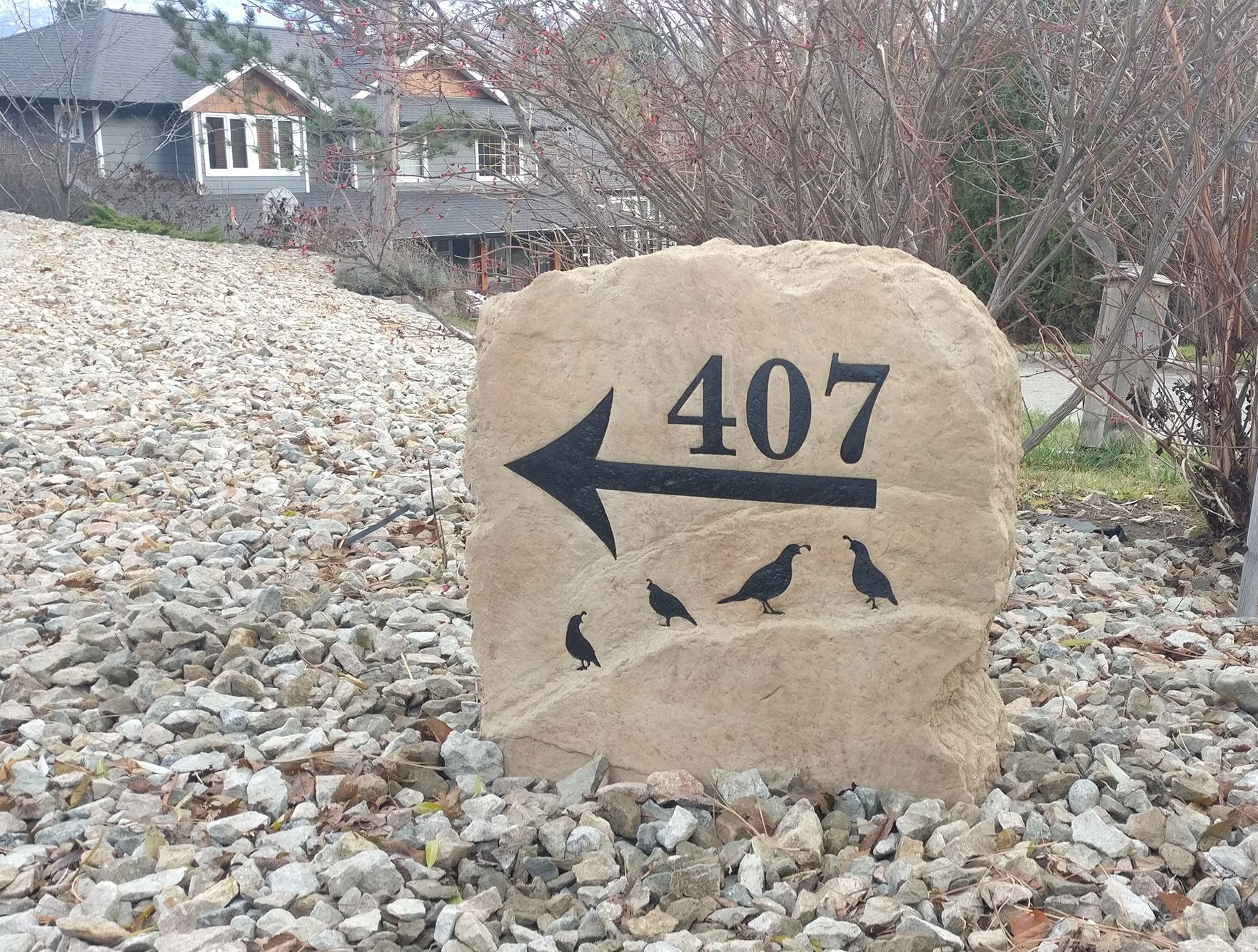 Personalized address boulder