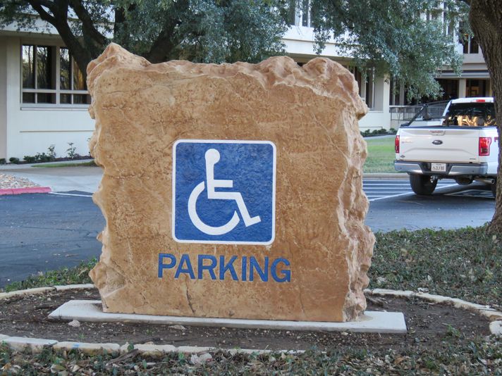 Parking lot signage in Okanagan Valley