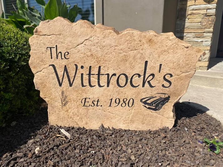 Family Name Boulder Sign
