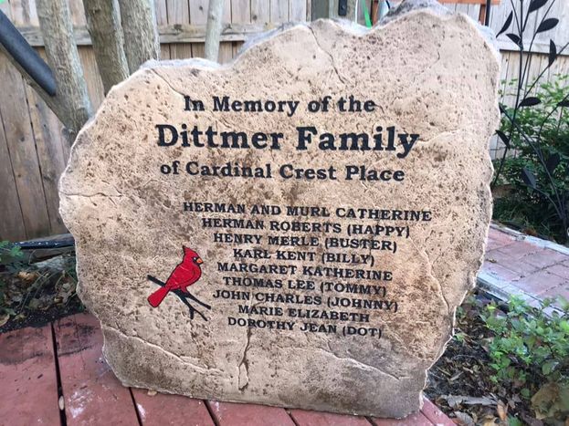 An engraved boulder with the names of your loved ones