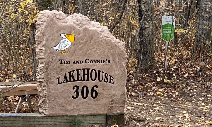 An engraved boulder for your holiday home