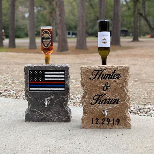 Stone drink dispensers